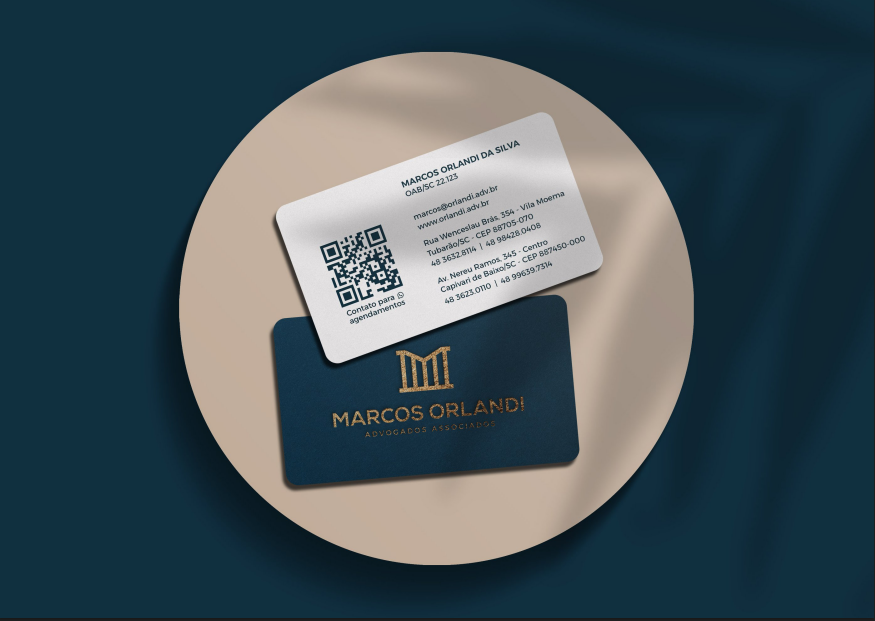 Cartões de visita do escritório